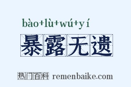 暴露无遗是什么意思的图片